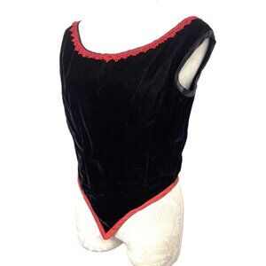 SDL Renaissance Medieval Black Velvet Vest EUC Large